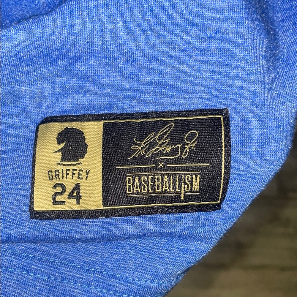 Pixel Art Baseball Player Blue T-Shirt - Picture 2 of 6